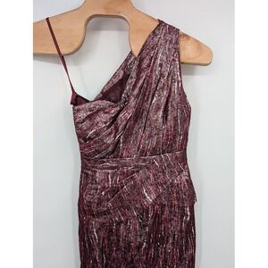 Ports‎ 1961 One-Shoulder Shimmering Red Dress sz 2